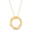 Thumbnail Image 0 of Italia D'Oro Bamboo Circle Necklace 14K Yellow Gold 18"