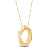 Thumbnail Image 3 of Italia D'Oro Bamboo Circle Necklace 14K Yellow Gold 18"