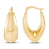 Thumbnail Image 1 of Tapered Puff Hoop Earrings 14K Yellow Gold