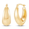 Thumbnail Image 2 of Tapered Puff Hoop Earrings 14K Yellow Gold