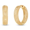 Thumbnail Image 1 of Mesh Huggie Hoop Earrings 14K Yellow Gold