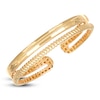 Thumbnail Image 2 of Italia D'Oro Two-Row Twist Cuff Bangle 14K Yellow Gold