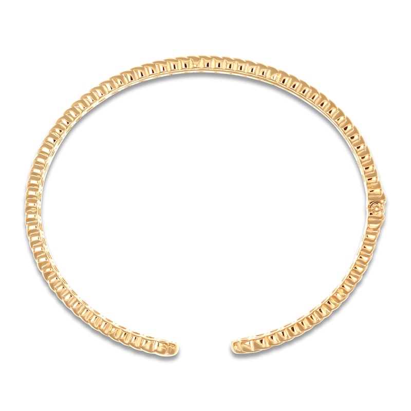 Main Image 3 of Italia D'Oro Two-Row Twist Cuff Bangle 14K Yellow Gold