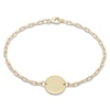 Thumbnail Image 1 of Engravable Disc Paperclip Chain Bracelet 14K Yellow Gold 7.25&quot;