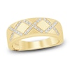 Thumbnail Image 1 of Pnina Tornai Men's Diamond X Wedding Band 1/3 ct tw 14K Yellow Gold