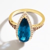 Thumbnail Image 4 of Le Vian Silhouette Elongated Pear-Shaped Natural Blue Topaz Ring 1/3 ct tw Diamonds 14K Honey Gold