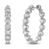 Thumbnail Image 2 of Blue Nile X Jared Diamond Inside-Out Hoop Earrings 2 ct tw 14K White Gold