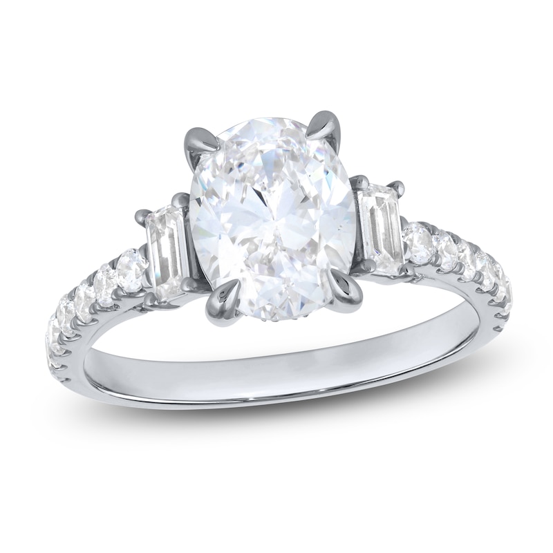 Main Image 1 of Brilliant Moments Oval-Cut Diamond Engagement Ring 2-3/4 ct tw 14K White Gold