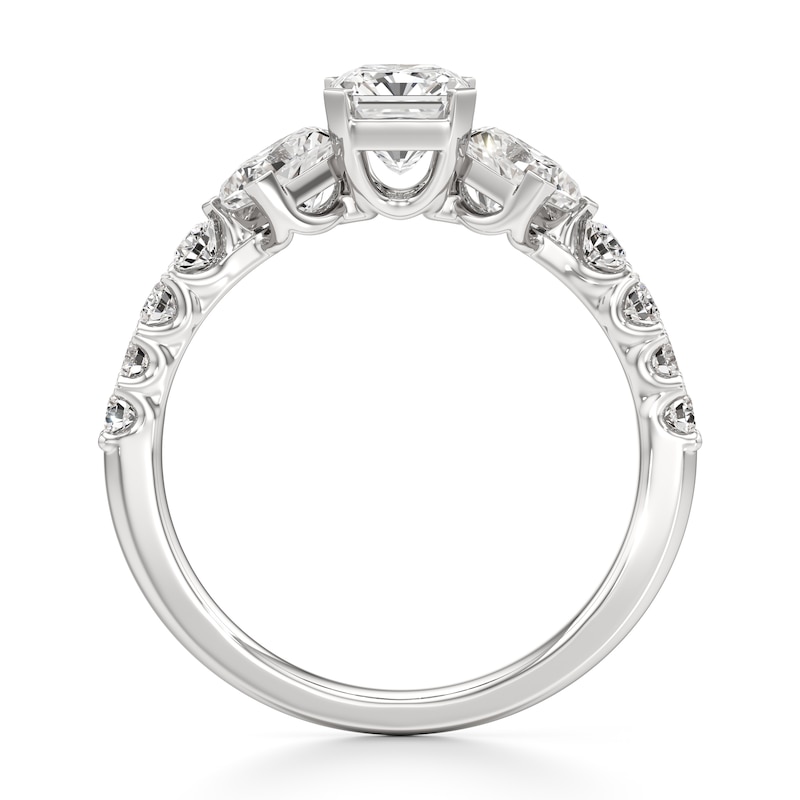 Main Image 2 of J'Lure Radiant Brilliant-Cut Lab-Created Diamond Engagement Ring 2 ct tw 18K White Gold