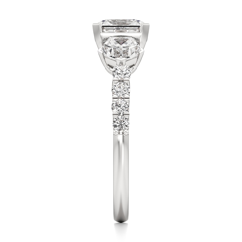 Main Image 3 of J'Lure Radiant Brilliant-Cut Lab-Created Diamond Engagement Ring 2 ct tw 18K White Gold