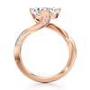 Thumbnail Image 2 of J'Lure Trillion Curved Brilliant-Cut Lab-Created Diamond Bypass Engagement Ring 3-1/5 ct tw 18K Rose Gold