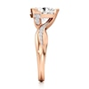 Thumbnail Image 3 of J'Lure Trillion Curved Brilliant-Cut Lab-Created Diamond Bypass Engagement Ring 3-1/5 ct tw 18K Rose Gold