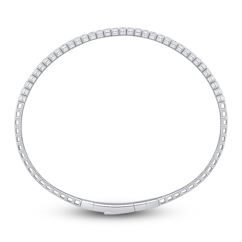 Main Image 2 of Lab-Grown Diamond Flex Bangle Bracelet 1 ct tw 14K White Gold