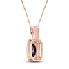 Thumbnail Image 3 of Natural Pink Quartz Necklace 1/6 ct tw Diamonds 14K Rose Gold 18&quot;