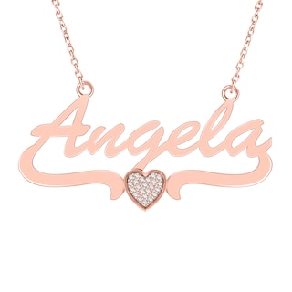 Dia Accent Name Necklace