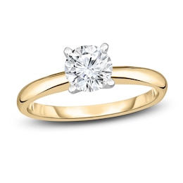 Diamond Solitaire Engagement Ring 1/3 ct tw Round 14K Yellow Gold (I2/I)