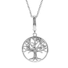 Thumbnail Image 1 of Diamond Tree Pendant Necklace 1/10 ct tw Round 14K White Gold 18&quot;