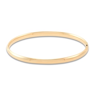 14k Yellow Gold Flexible Hook Bangle Bracelet DB708