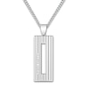 Thumbnail Image 1 of Men's Engravable Pendant Necklace Sterling Silver 22&quot;