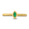 Thumbnail Image 3 of Natural Emerald Bezel Ring 14K Yellow Gold