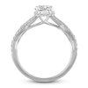 Thumbnail Image 2 of Diamond Twist Engagement Ring 1-3/8 ct tw Oval/Round 14K White Gold