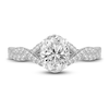 Thumbnail Image 3 of Diamond Twist Engagement Ring 1-3/8 ct tw Oval/Round 14K White Gold