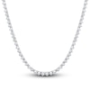 Thumbnail Image 1 of Diamond Tennis Necklace 3 ct tw Round 14K White Gold 16&quot;