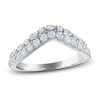 Thumbnail Image 0 of Diamond Contour Wedding Band 3/4 ct tw Marquise/Round 18K White Gold