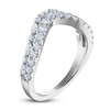 Thumbnail Image 1 of Diamond Contour Wedding Band 3/4 ct tw Marquise/Round 18K White Gold