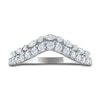 Thumbnail Image 2 of Diamond Contour Wedding Band 3/4 ct tw Marquise/Round 18K White Gold