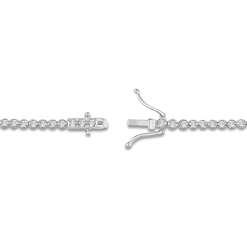 Main Image 2 of Lab-Created Diamond Tennis Bracelet 1-1/2 ct tw 14K White Gold 7&quot;