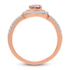 Thumbnail Image 2 of Kallati Oval-Cut Natural Morganite Ring 1/4 ct tw Diamonds 14K Rose Gold