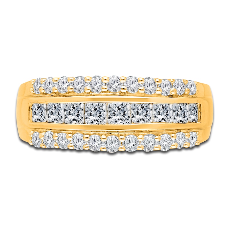 Main Image 2 of Kallati Diamond Ring 1-1/2 ct tw Princess/Baguette/Round 14K Yellow Gold