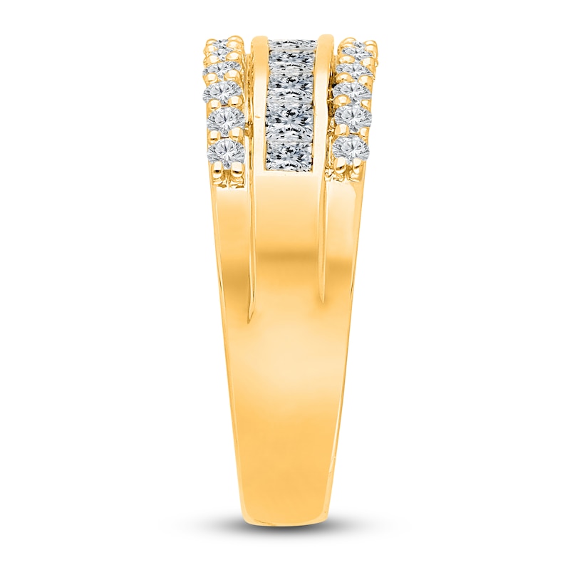 Main Image 5 of Kallati Diamond Ring 1-1/2 ct tw Princess/Baguette/Round 14K Yellow Gold