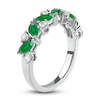 Thumbnail Image 1 of Marquise-Cut Natural Emerald & Diamond Ring 1/3 ct tw 14K White Gold