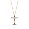 Thumbnail Image 3 of Natural Blue Sapphire Cross Pendant 1/20 ct tw 14K Yellow Gold 18&quot;