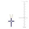 Thumbnail Image 4 of Natural Blue Sapphire Cross Pendant 1/20 ct tw 14K Yellow Gold 18&quot;