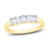 Thumbnail Image 1 of Emerald-Cut 5-Stone Diamond Anniversary Band 7/8 ct tw 14K Yellow Gold