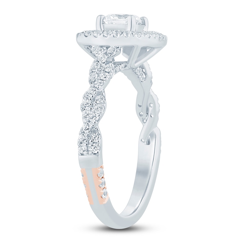 Main Image 2 of Pnina Tornai Cushion & Round-Cut Diamond Engagement Ring 1-1/8 ct tw Platinum