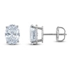 Thumbnail Image 1 of Oval-Cut Lab-Created Diamond Solitaire Stud Earrings 1-1/2 ct tw 14K White Gold (F/SI2)