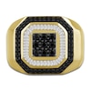 Thumbnail Image 3 of Men's Black & White Multi-Diamond Center Ring 1 ct tw 10K Yellow Gold