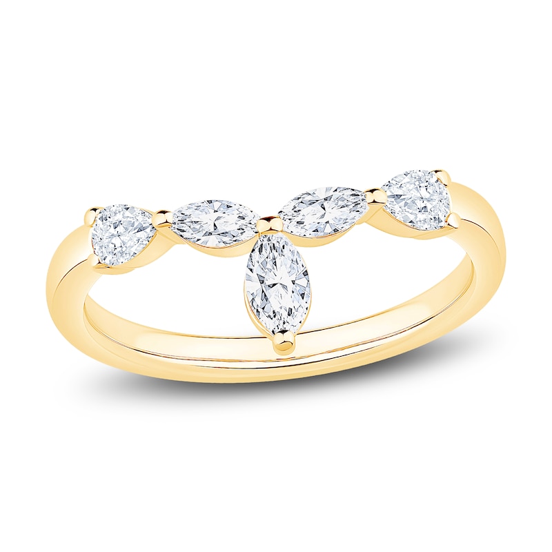 Marquise Diamond Contour Ring 1/2 ct tw 14K Yellow Gold