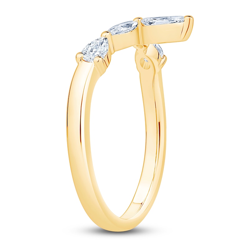 Marquise Diamond Contour Ring 1/2 ct tw 14K Yellow Gold