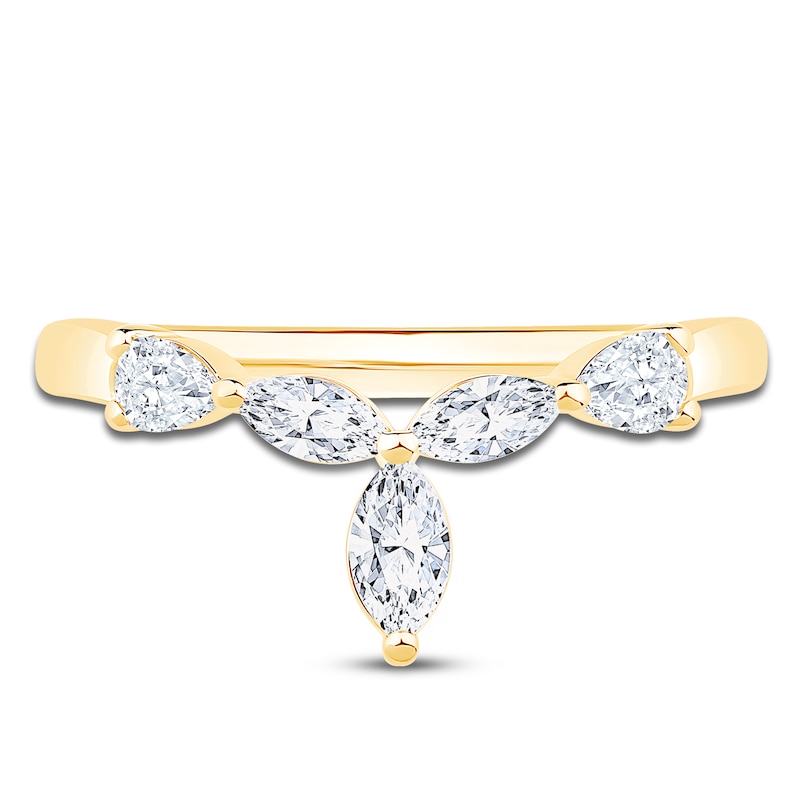 Marquise Diamond Contour Ring 1/2 ct tw 14K Yellow Gold