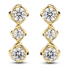 Thumbnail Image 0 of Matinee by A Link Diamond Abbracci Three-Stone Drop Earrings 1/2 ct tw 18K Yellow Gold