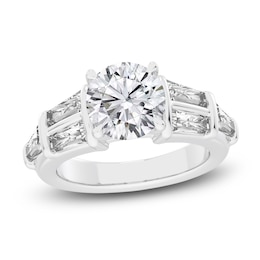 Lab-Created Round-Cut Diamond Engagement Ring 4-1/2 ct tw 14K White Gold