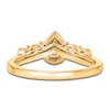 Thumbnail Image 2 of Multi-Diamond Pear-Shaped Halo Promise Ring 1/4 ct tw 10K Yellow Gold