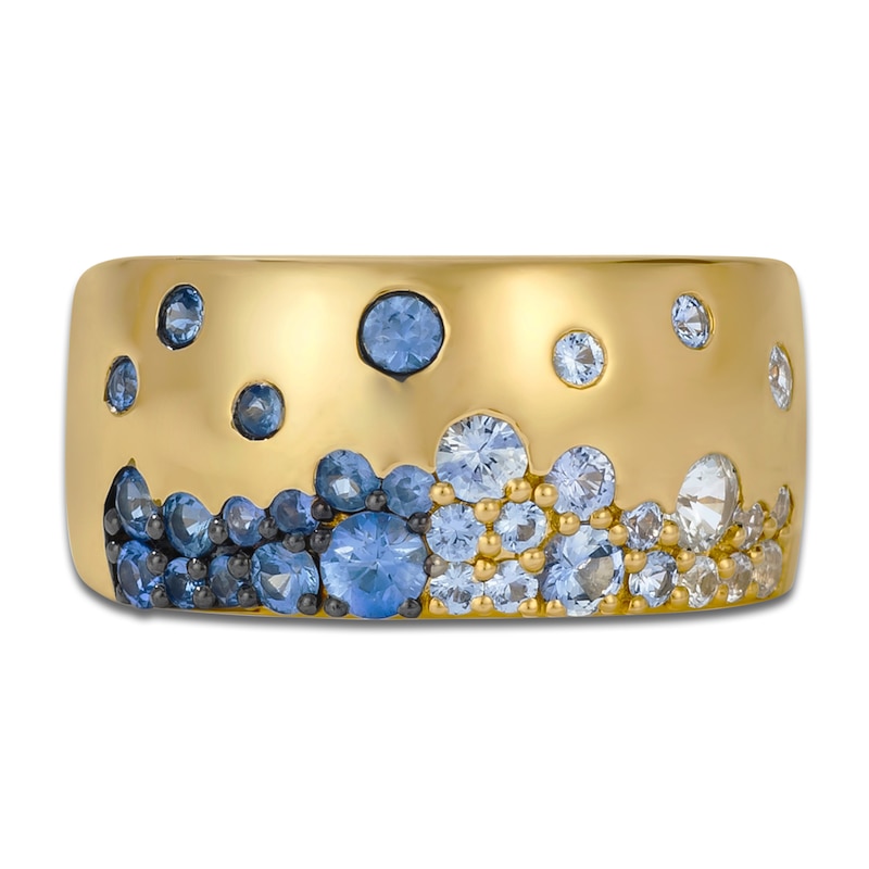 Main Image 3 of Le Vian Tramonto D'Oro Denim Ombré Sapphire Ring 14K Honey Gold