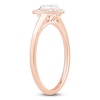 Thumbnail Image 2 of Multi-Diamond Pear-Shaped Halo Promise Ring 1/6 ct tw 10K Rose Gold