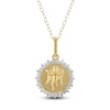 Thumbnail Image 1 of Diamond Angel Number 999 Medallion Necklace 1/4 ct tw 10K Yellow Gold 18&quot;